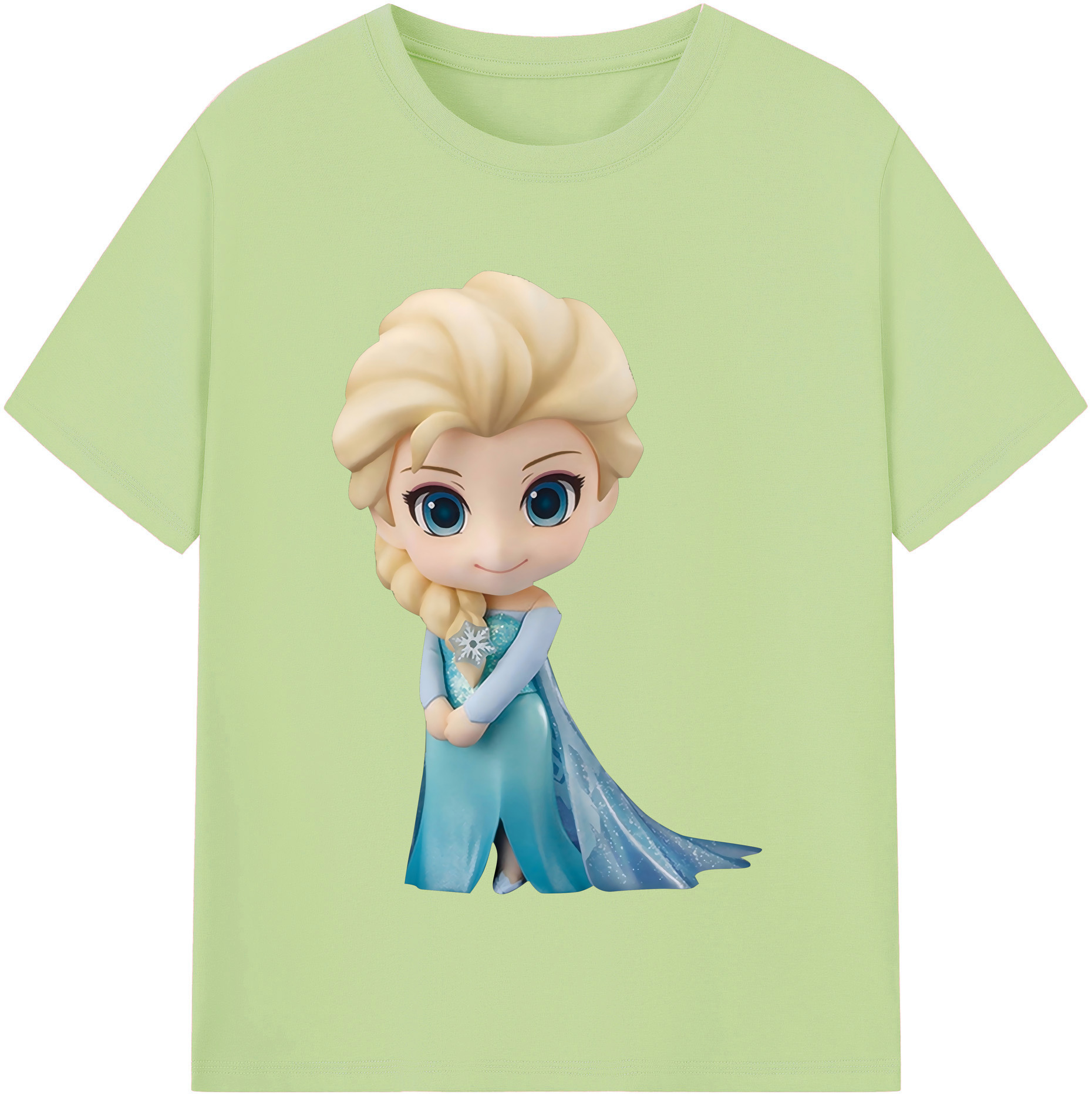 （画像用） アナと雪の女王 アンナ エルサ Frozen Anna Elsa 綿100％半袖Tシャツ（フロントプリント）